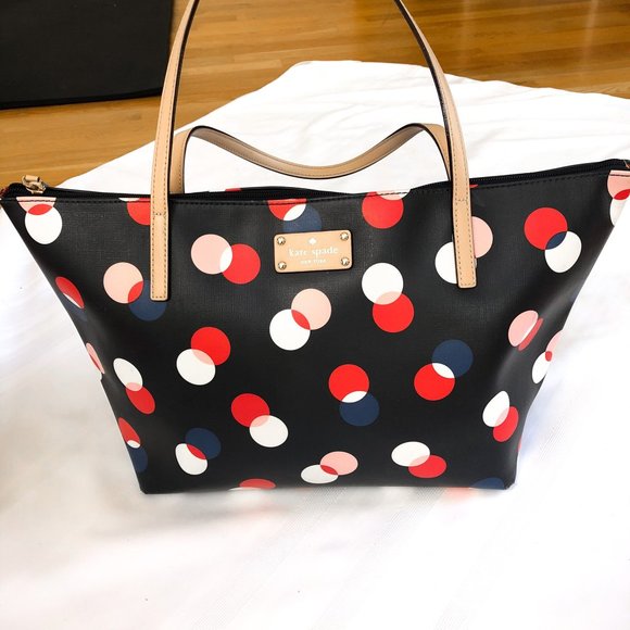 kate spade molly bikini dot large tote